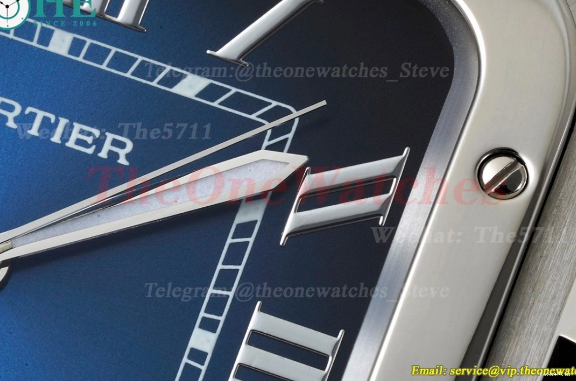 Blue 40mm BVF Mens Cartier Santos SS 2018 XL De SS MY9019 0216